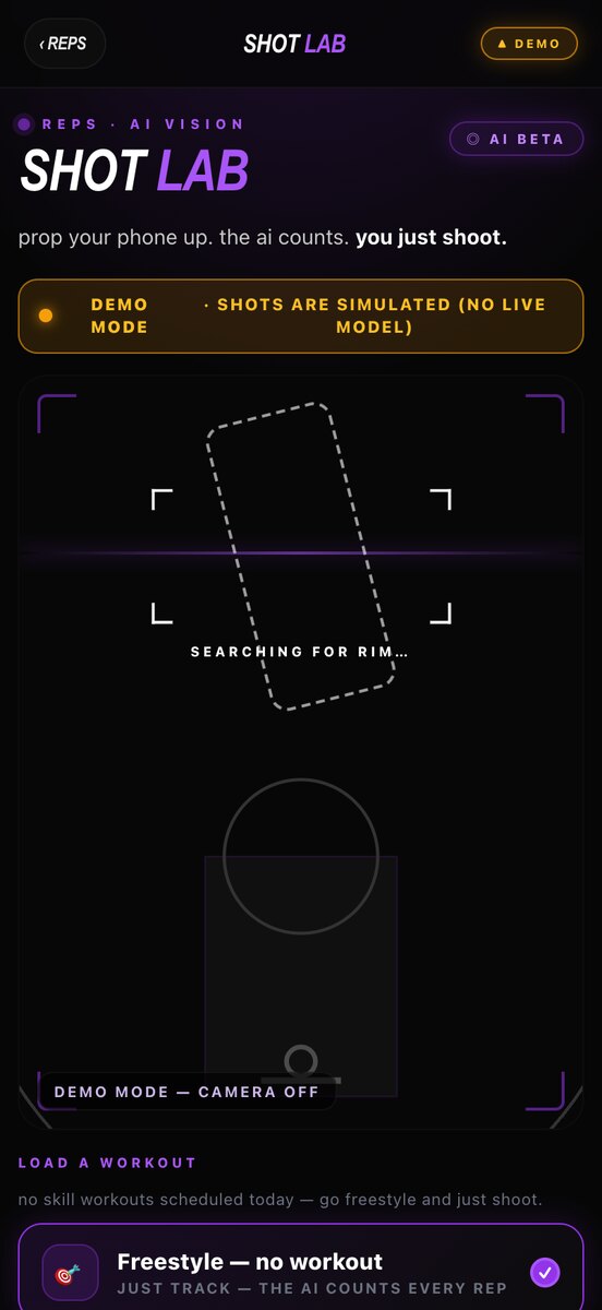 AI Shot Lab app screen