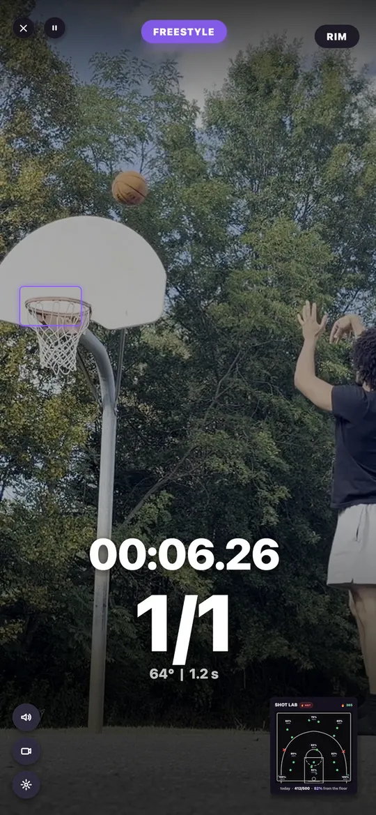 Shot Lab counting a make