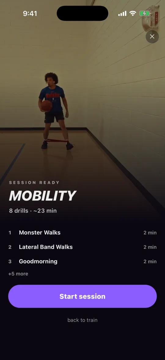 A session ready to start