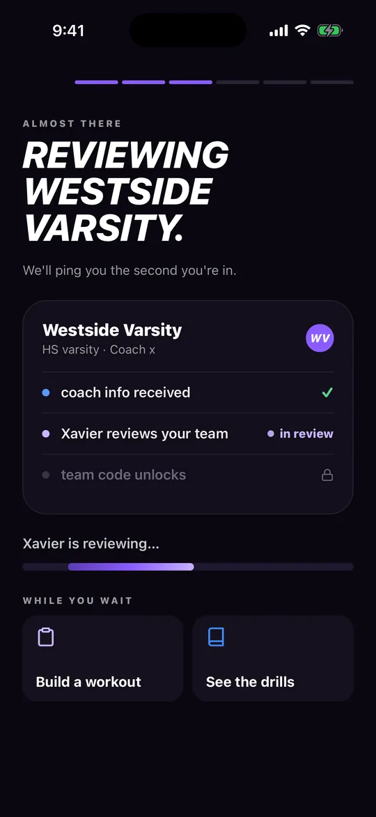 Team under review